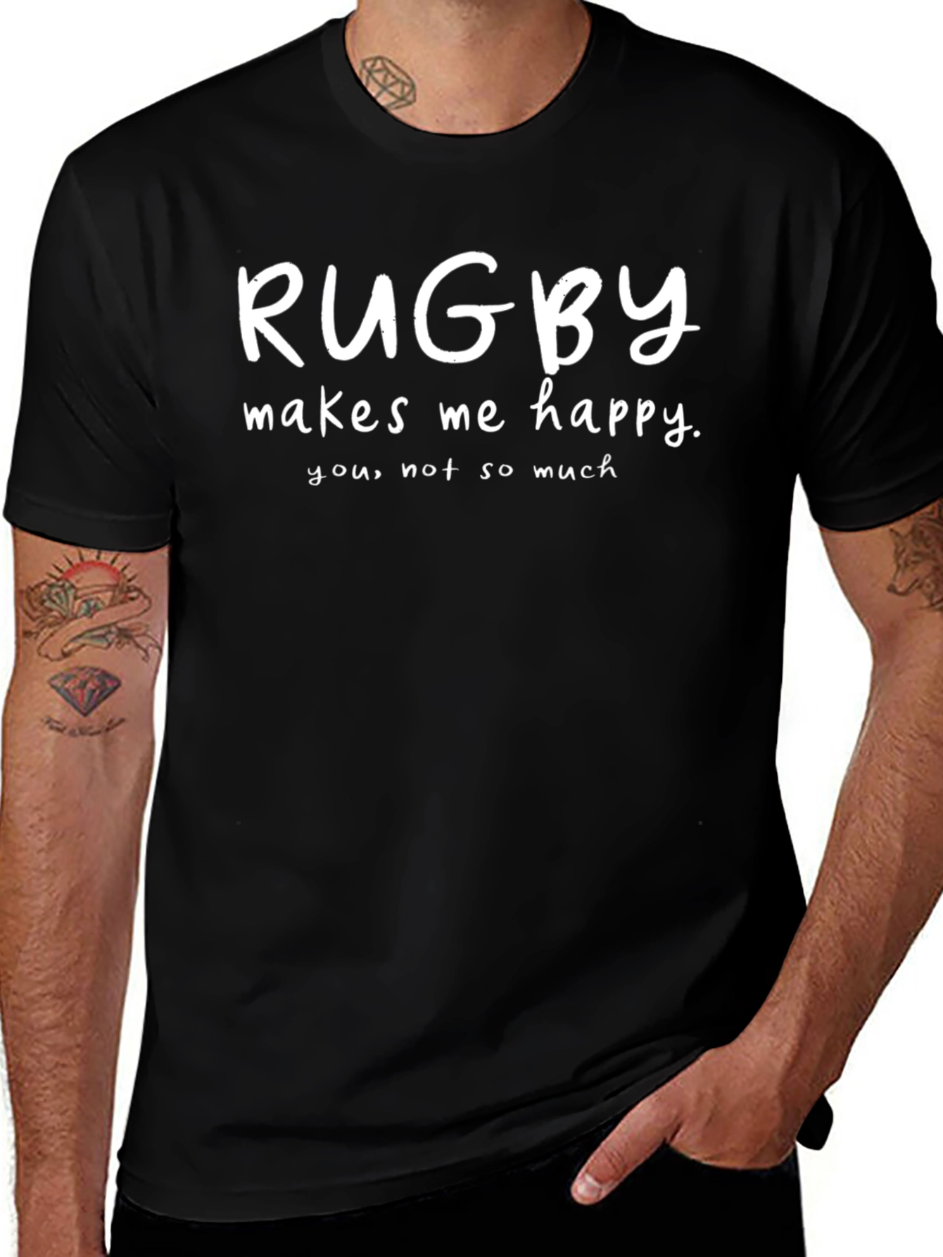 Rugby Makes Me Happy T-Shirt