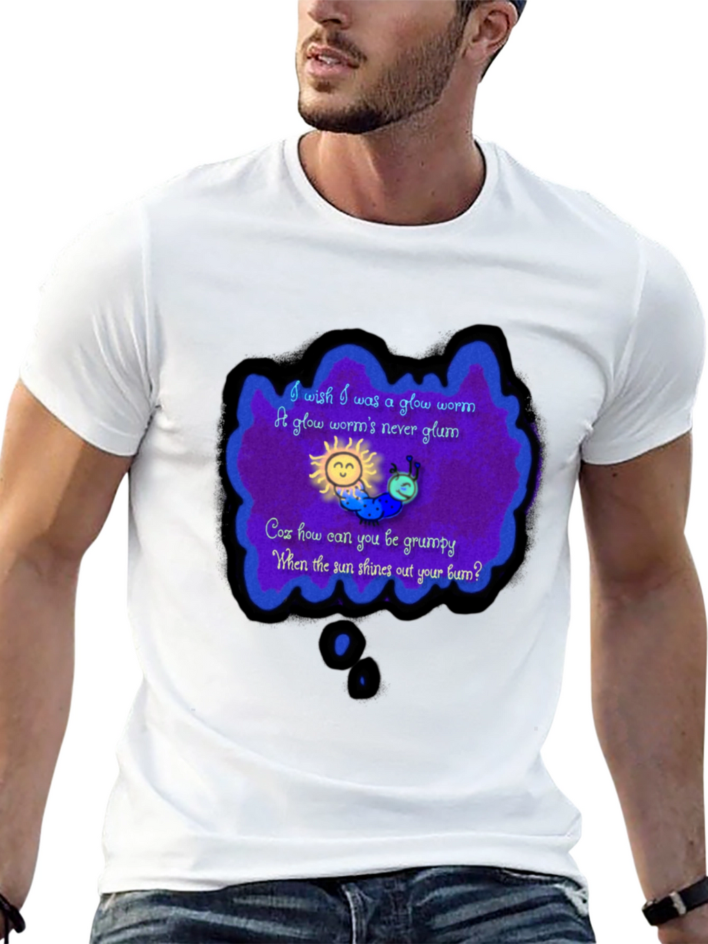 Glow Worm Tee - Shine Your Bum!