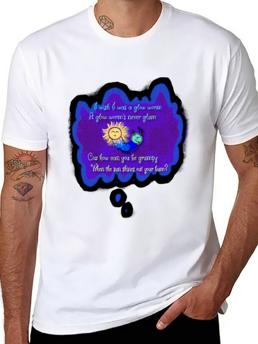 Glow Worm Tee - Shine Your Bum!