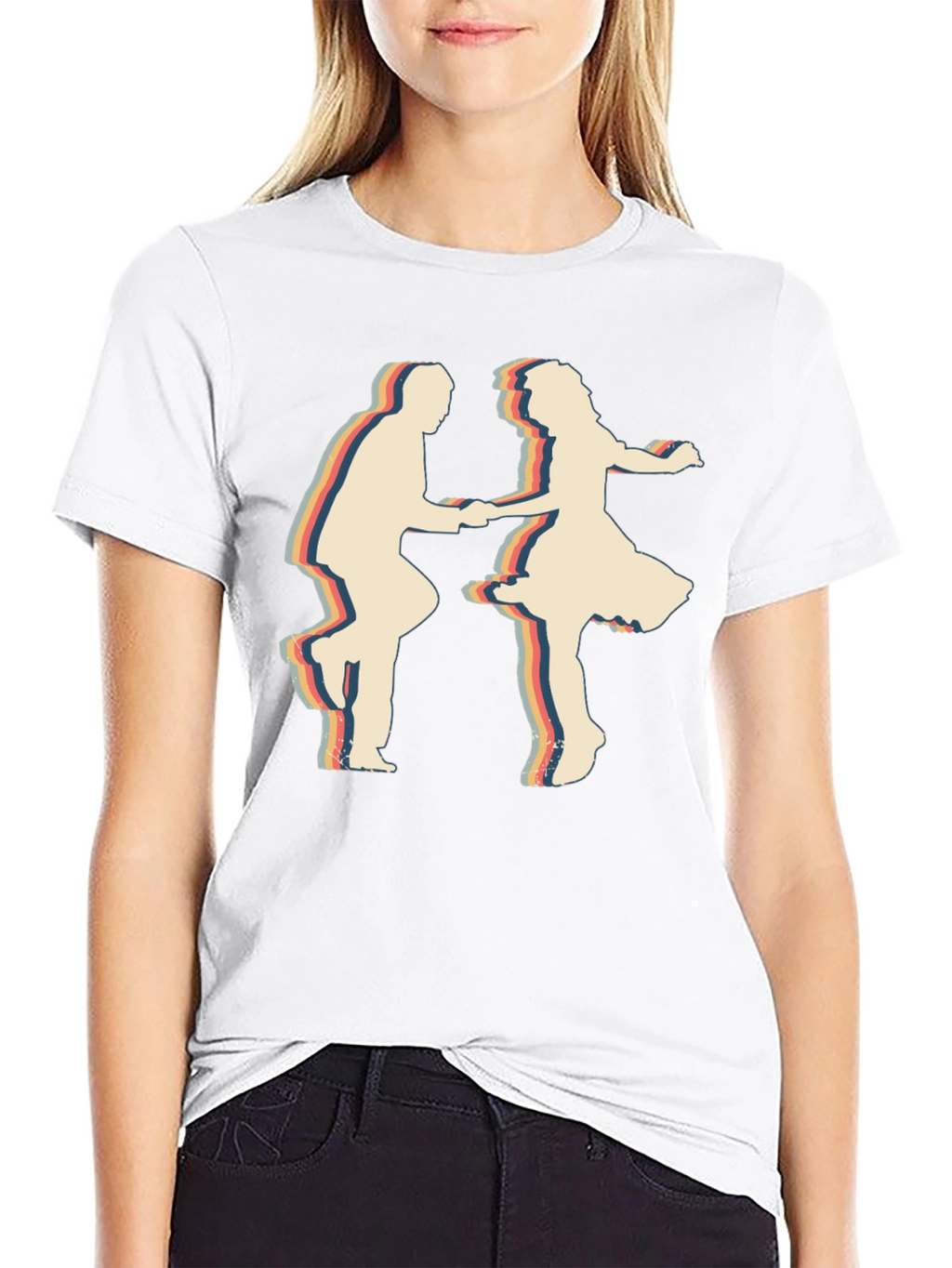 Retro Dance Silhouette Graphic Tee