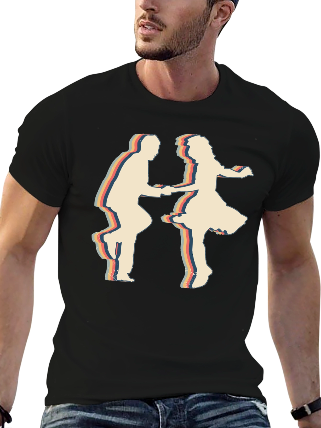 Retro Dance Silhouette Graphic Tee