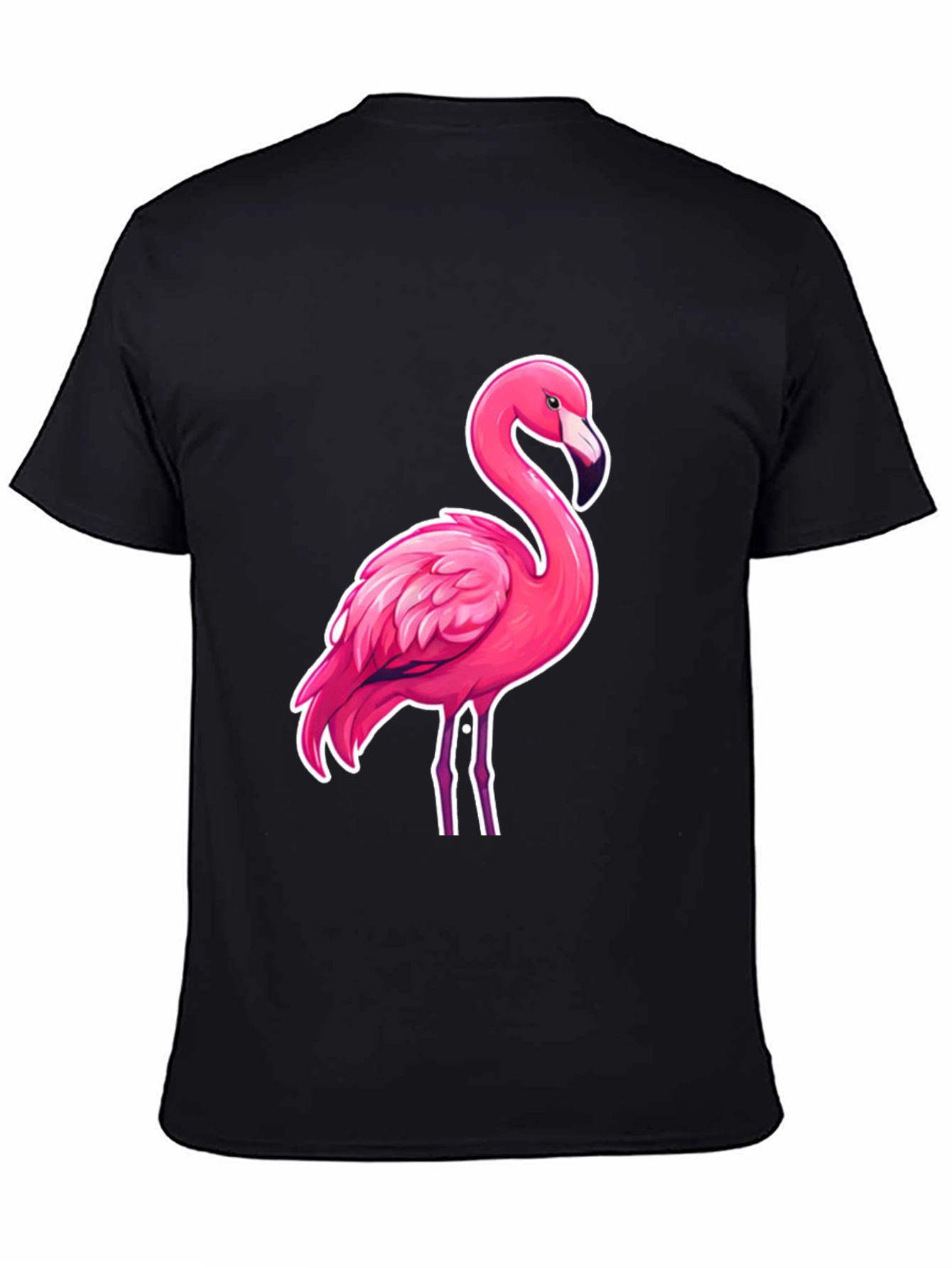 Cool Flamingo Graphic Tee - Stylish Black T-Shirt