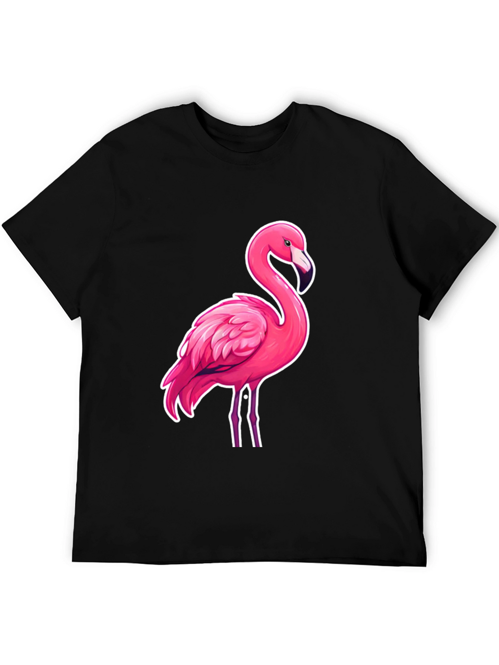 Cool Flamingo Graphic Tee - Stylish Black T-Shirt