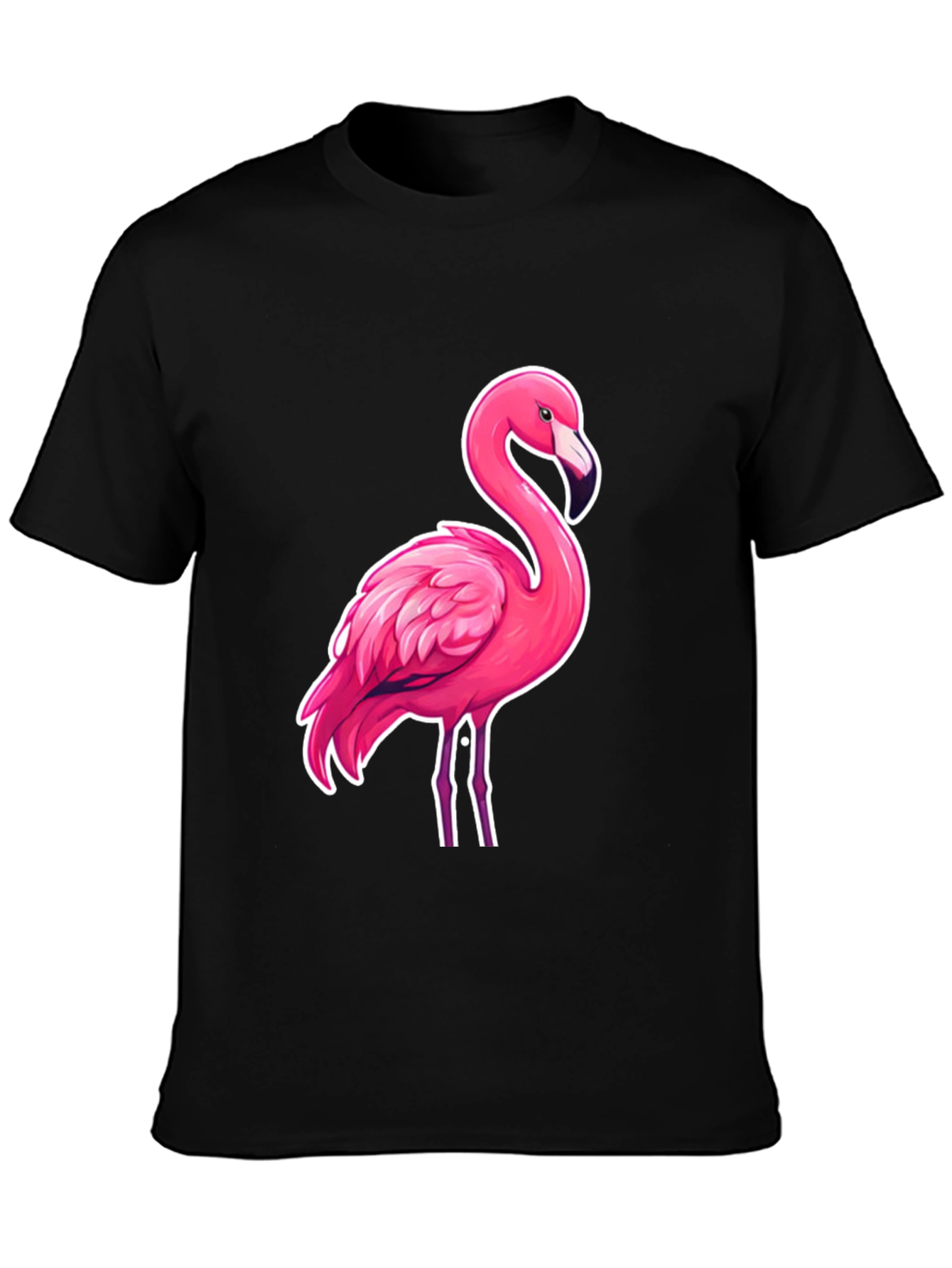 Cool Flamingo Graphic Tee - Stylish Black T-Shirt