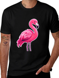 Cool Flamingo Graphic Tee - Stylish Black T-Shirt