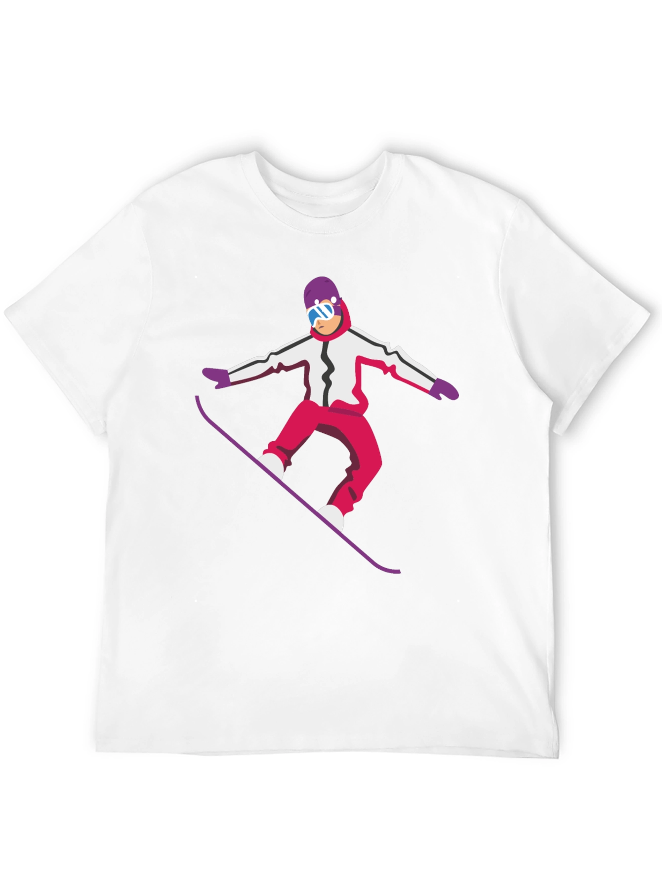 Snowboarder Graphic Tee - Cool Black T-Shirt