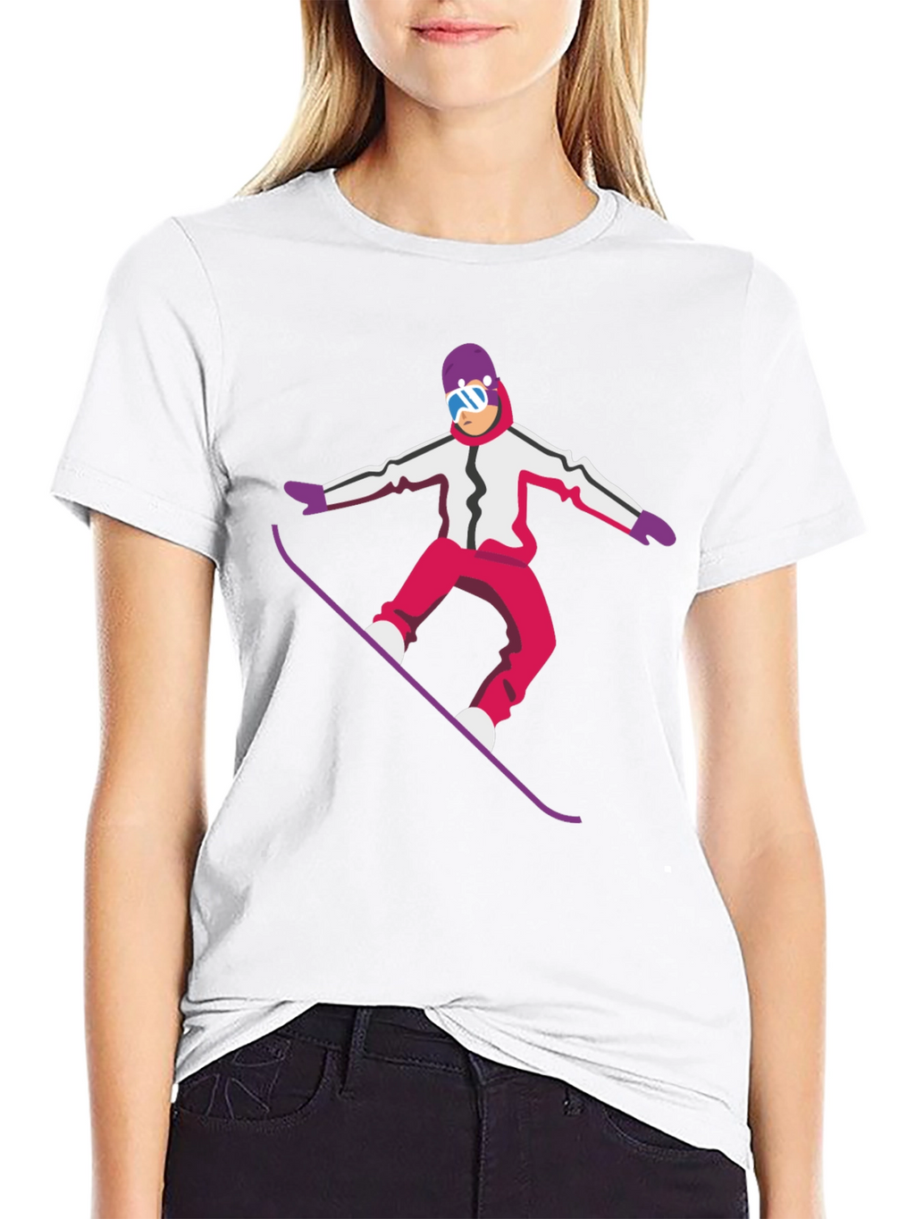 Snowboarder Graphic Tee - Cool Black T-Shirt