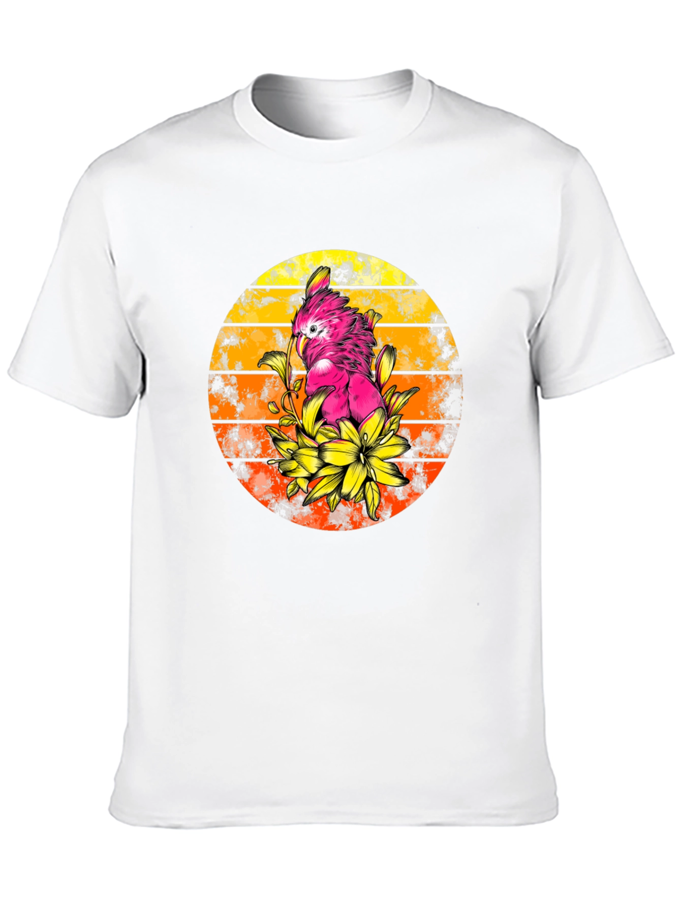 Cockatoo Sunset T-Shirt - Tropical Bird Tee