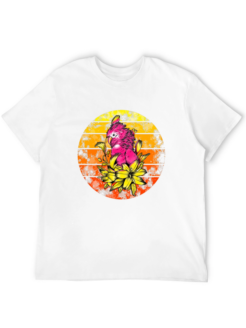 Cockatoo Sunset T-Shirt - Tropical Bird Tee