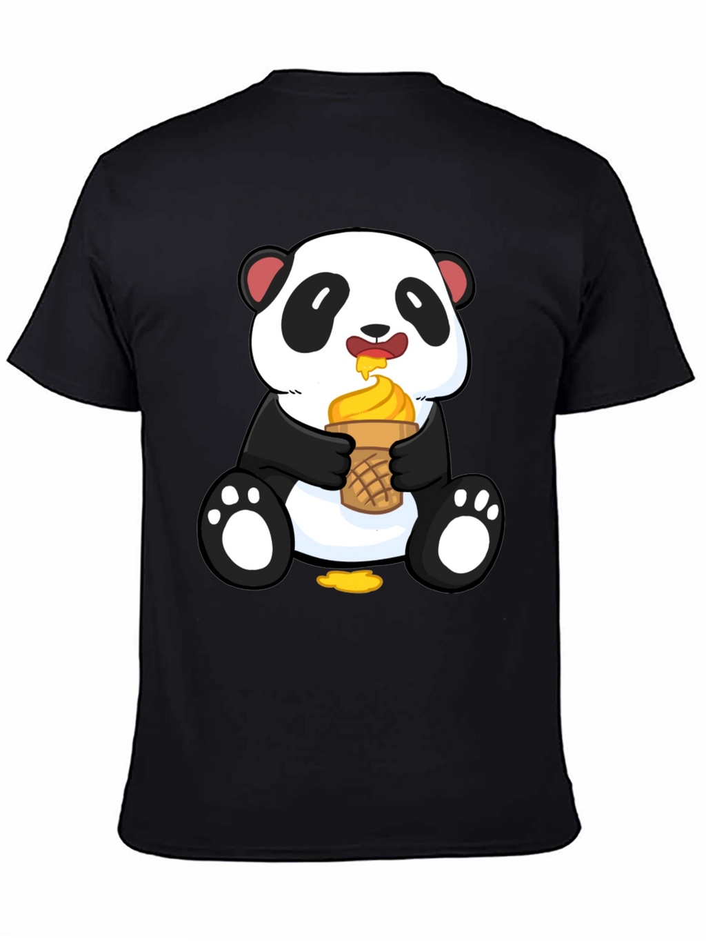 Panda Eating Ice Cream Graphic Tee