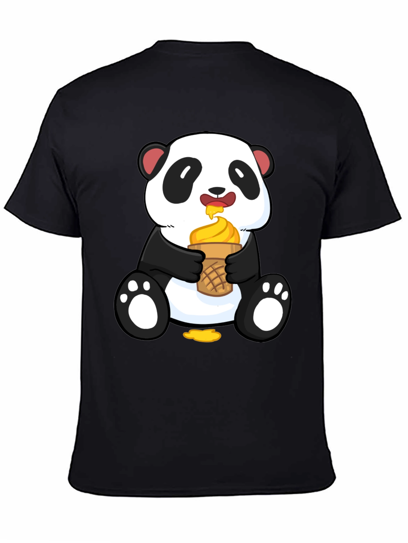 Panda Eating Ice Cream Graphic Tee