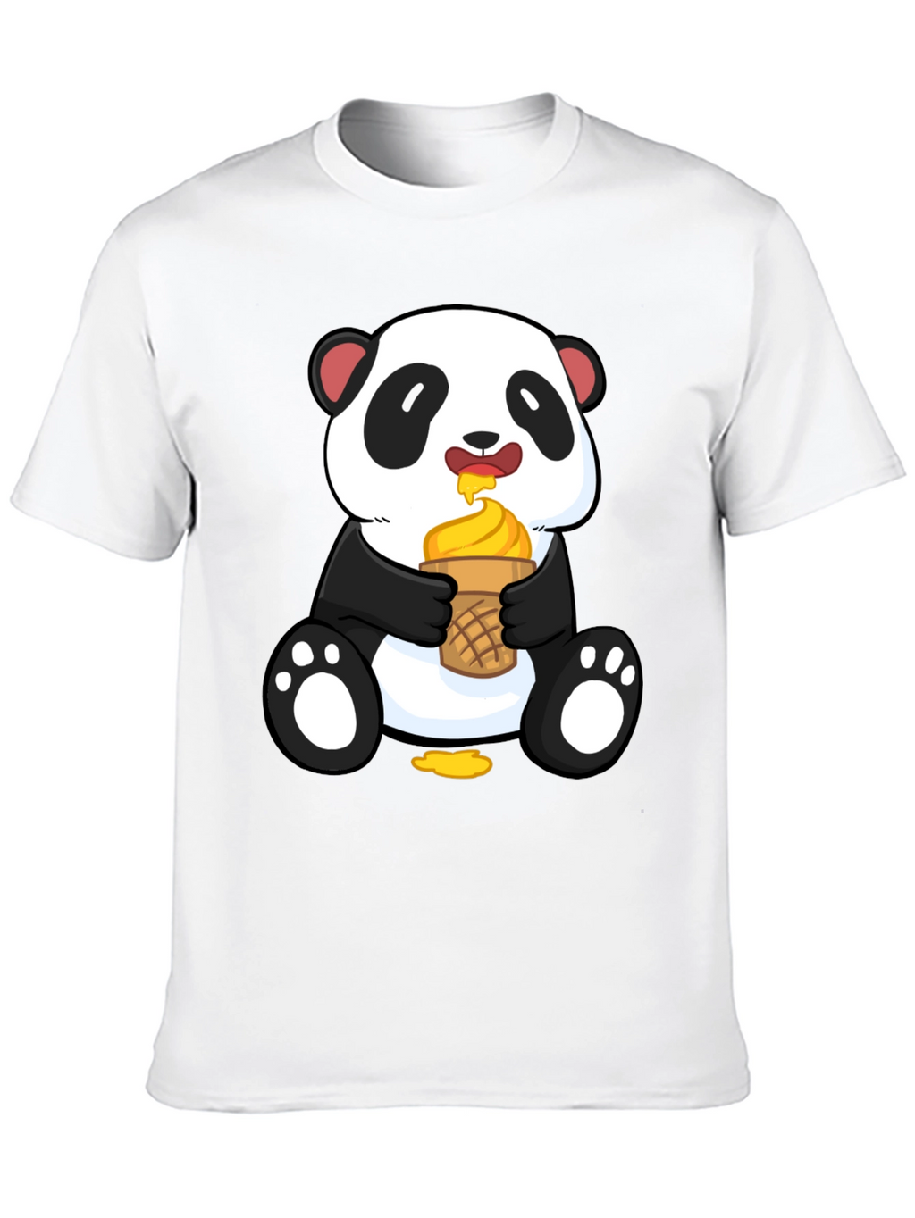 Panda Eating Ice Cream Graphic Tee