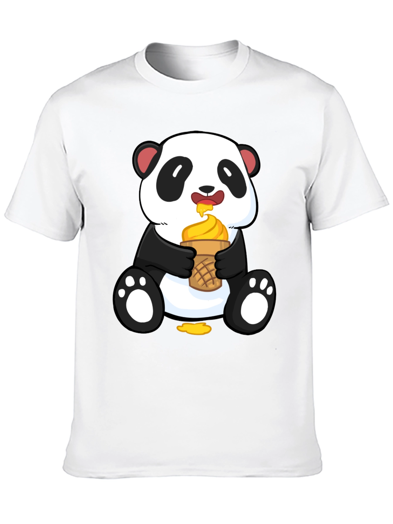 Panda Eating Ice Cream Graphic Tee