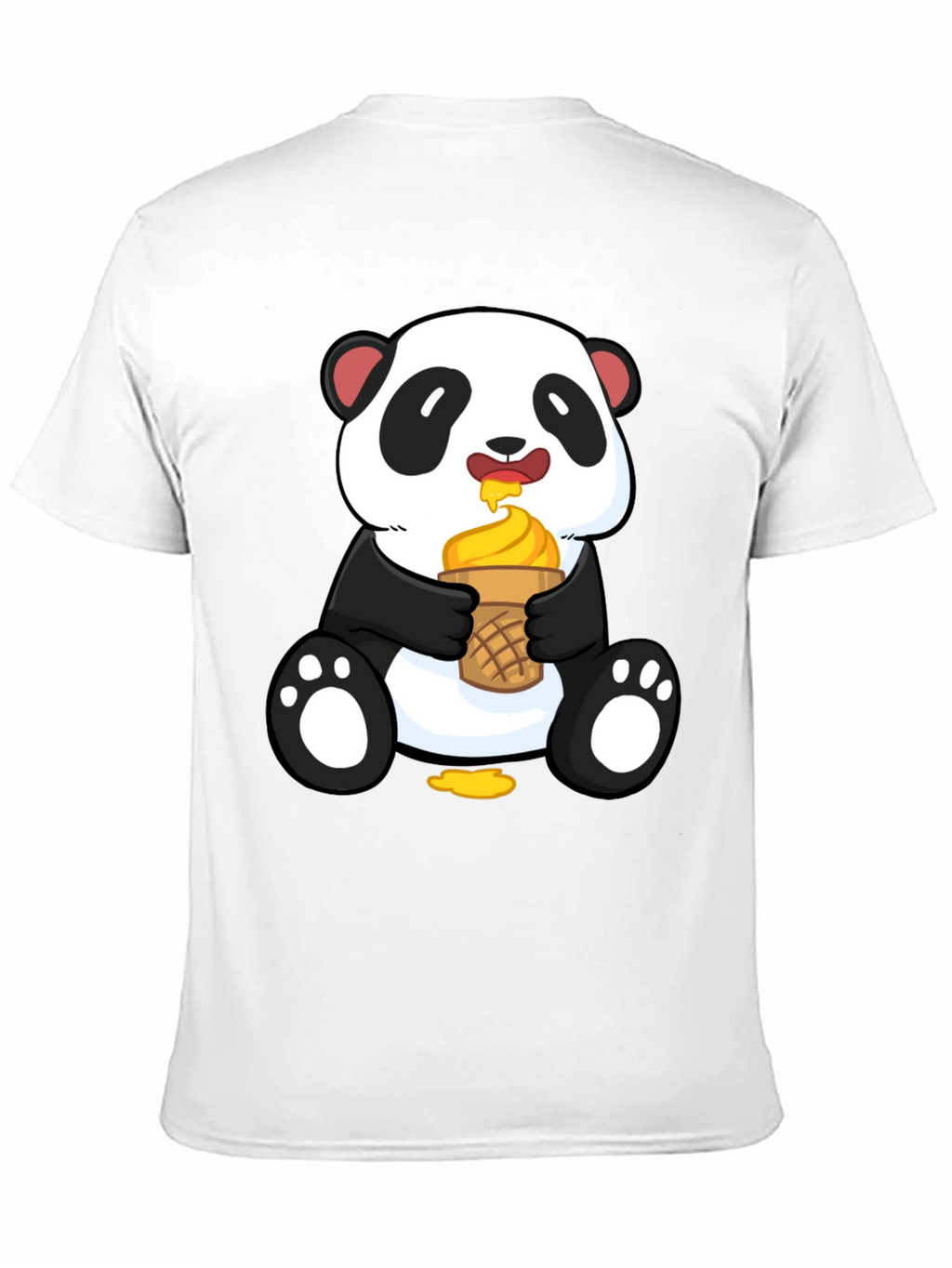 Panda Eating Ice Cream Graphic Tee