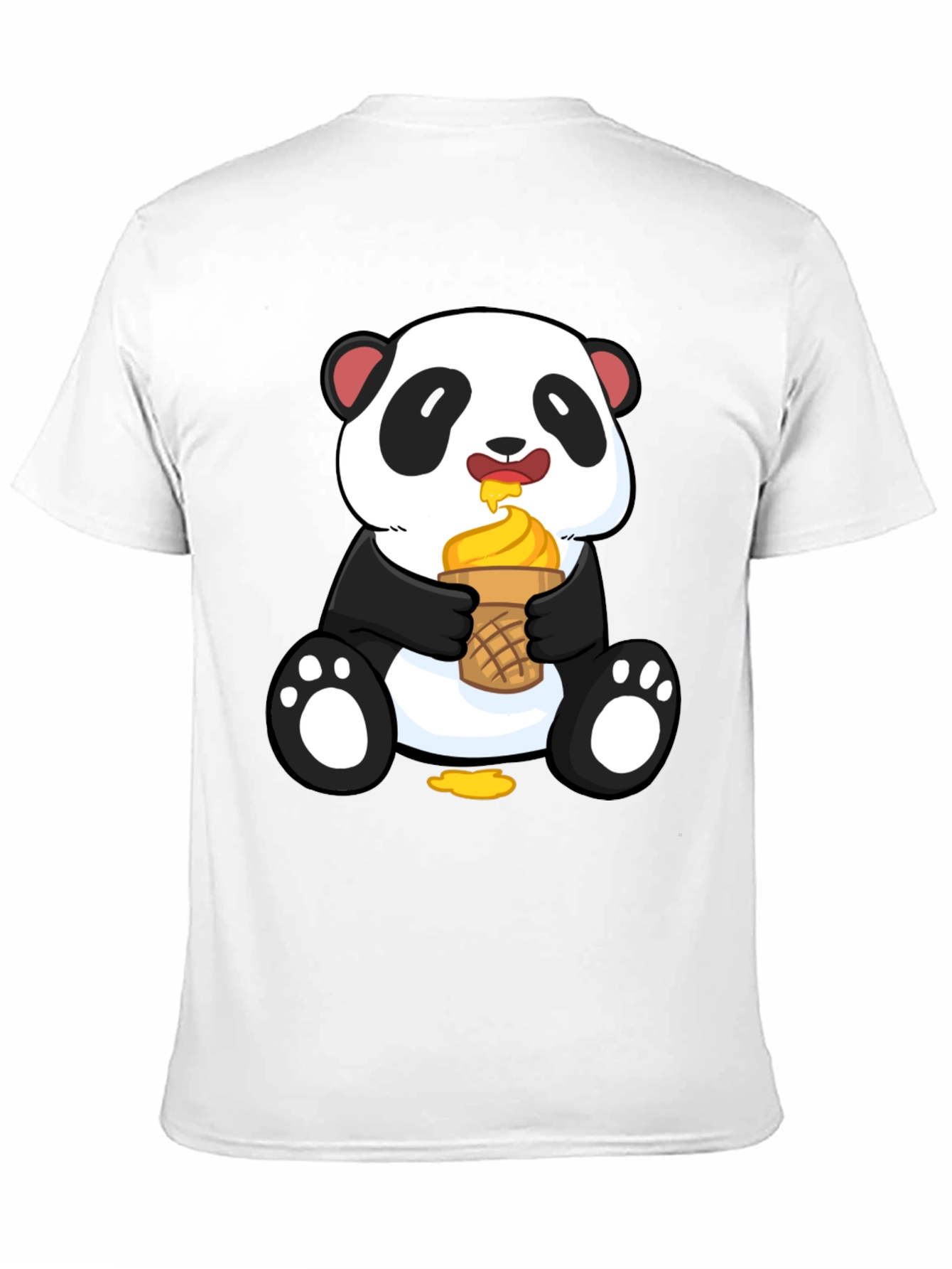 Panda Eating Ice Cream Graphic Tee
