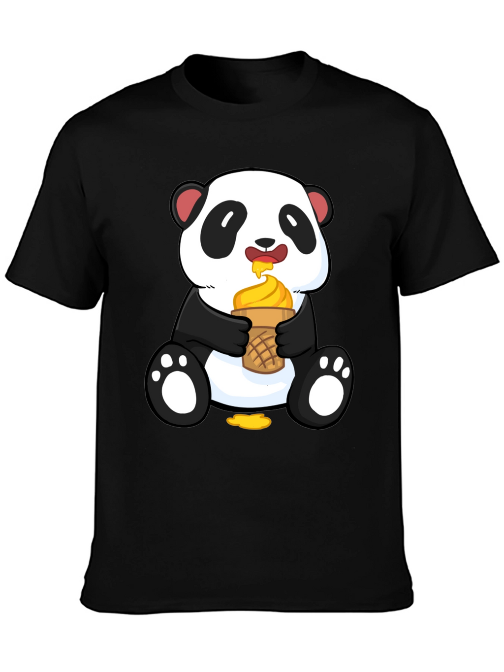 Panda Eating Ice Cream Graphic Tee