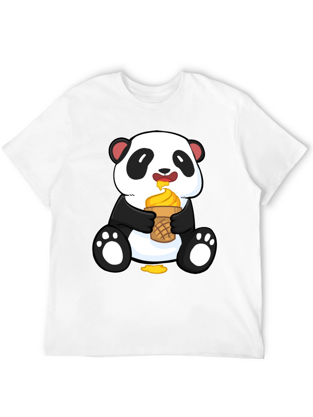 Panda Eating Ice Cream Graphic Tee