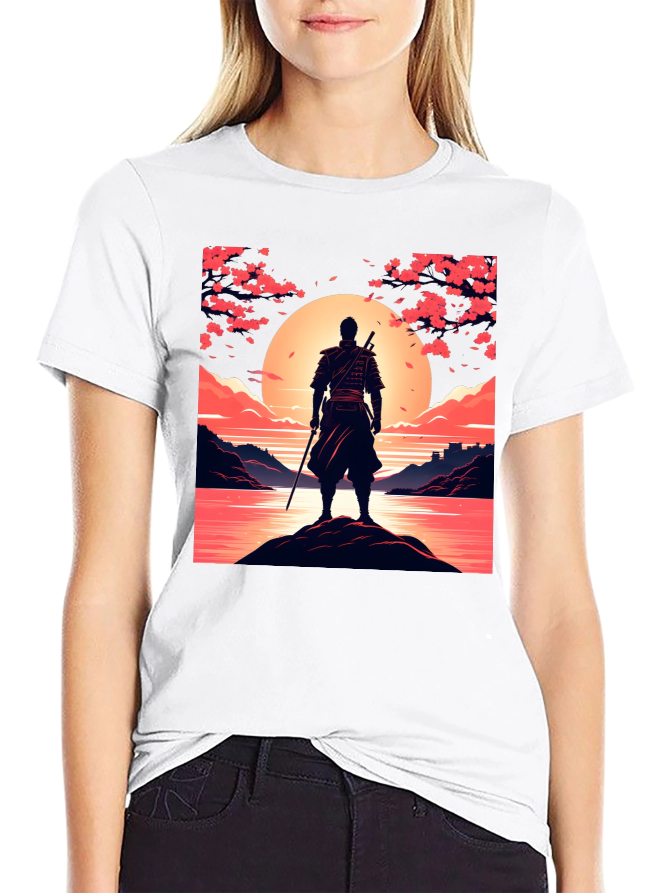 Samurai Sunset Graphic Tee