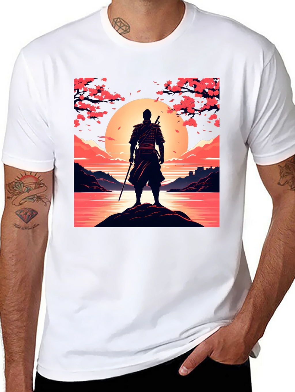 Samurai Sunset Graphic Tee