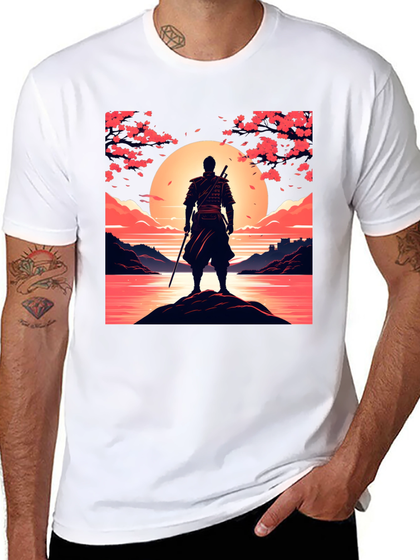 Samurai Sunset Graphic Tee