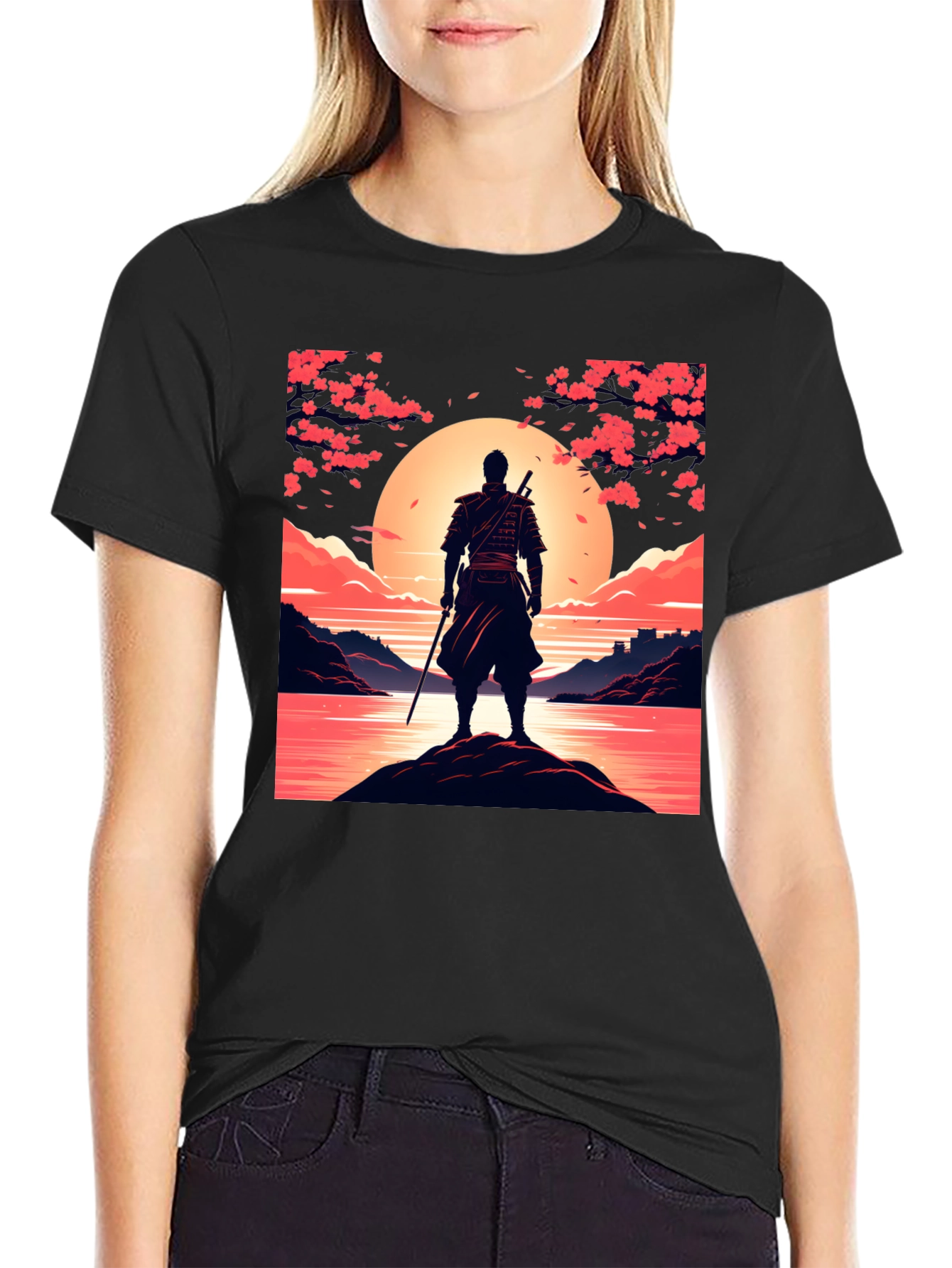 Samurai Sunset Graphic Tee