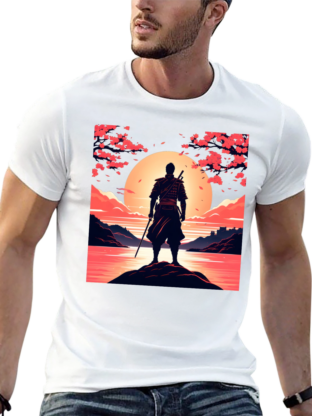 Samurai Sunset Graphic Tee