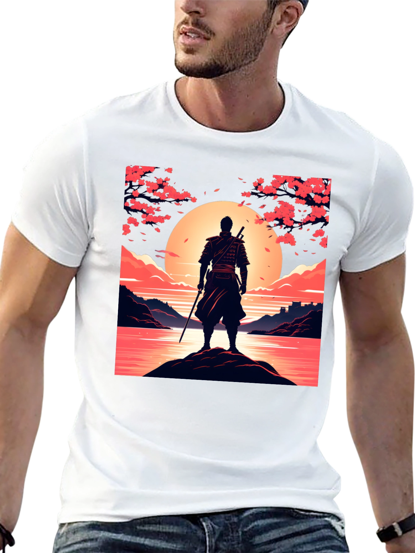 Samurai Sunset Graphic Tee