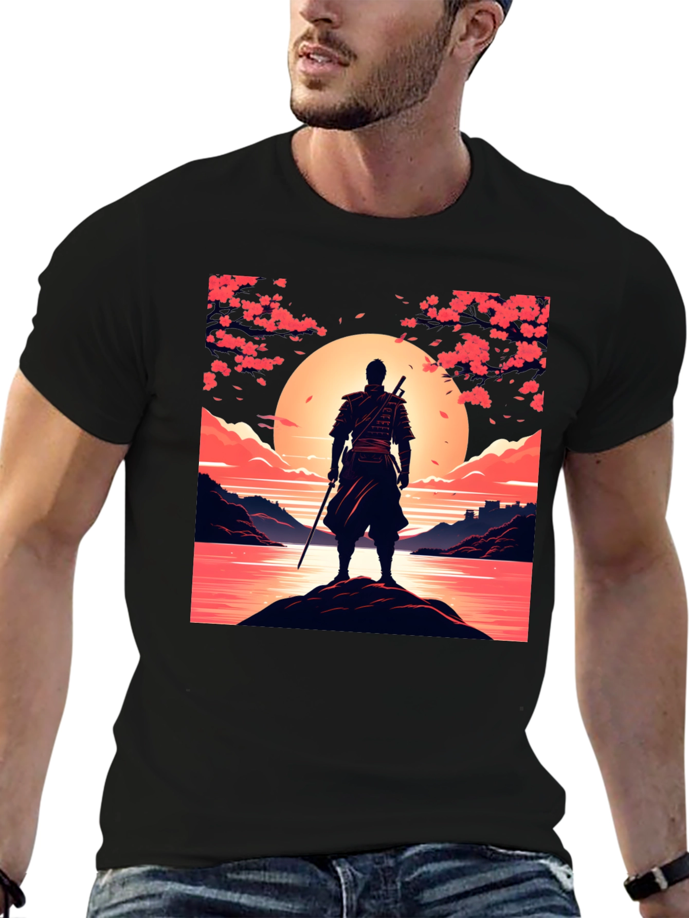 Samurai Sunset Graphic Tee
