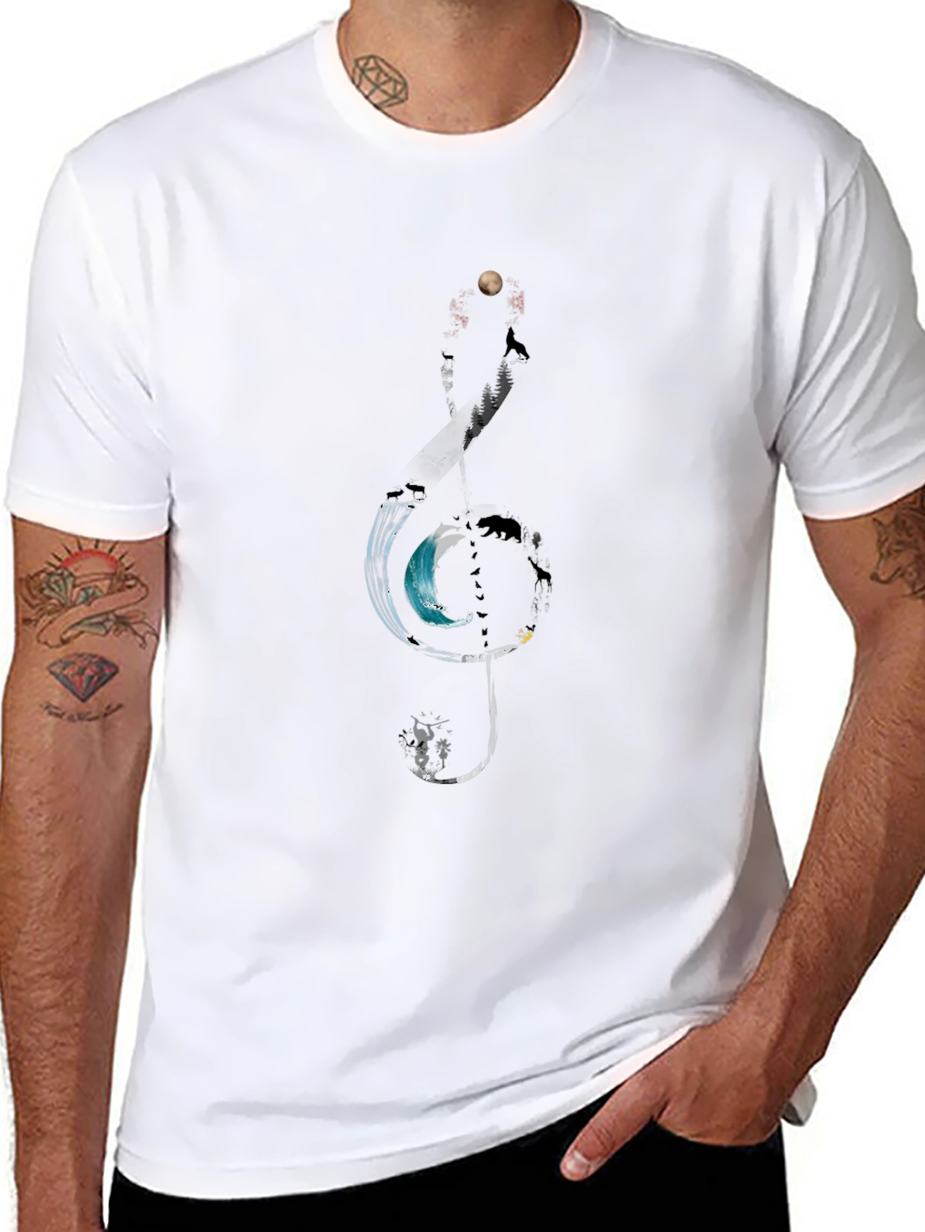 Nature Treble Clef Graphic Tee