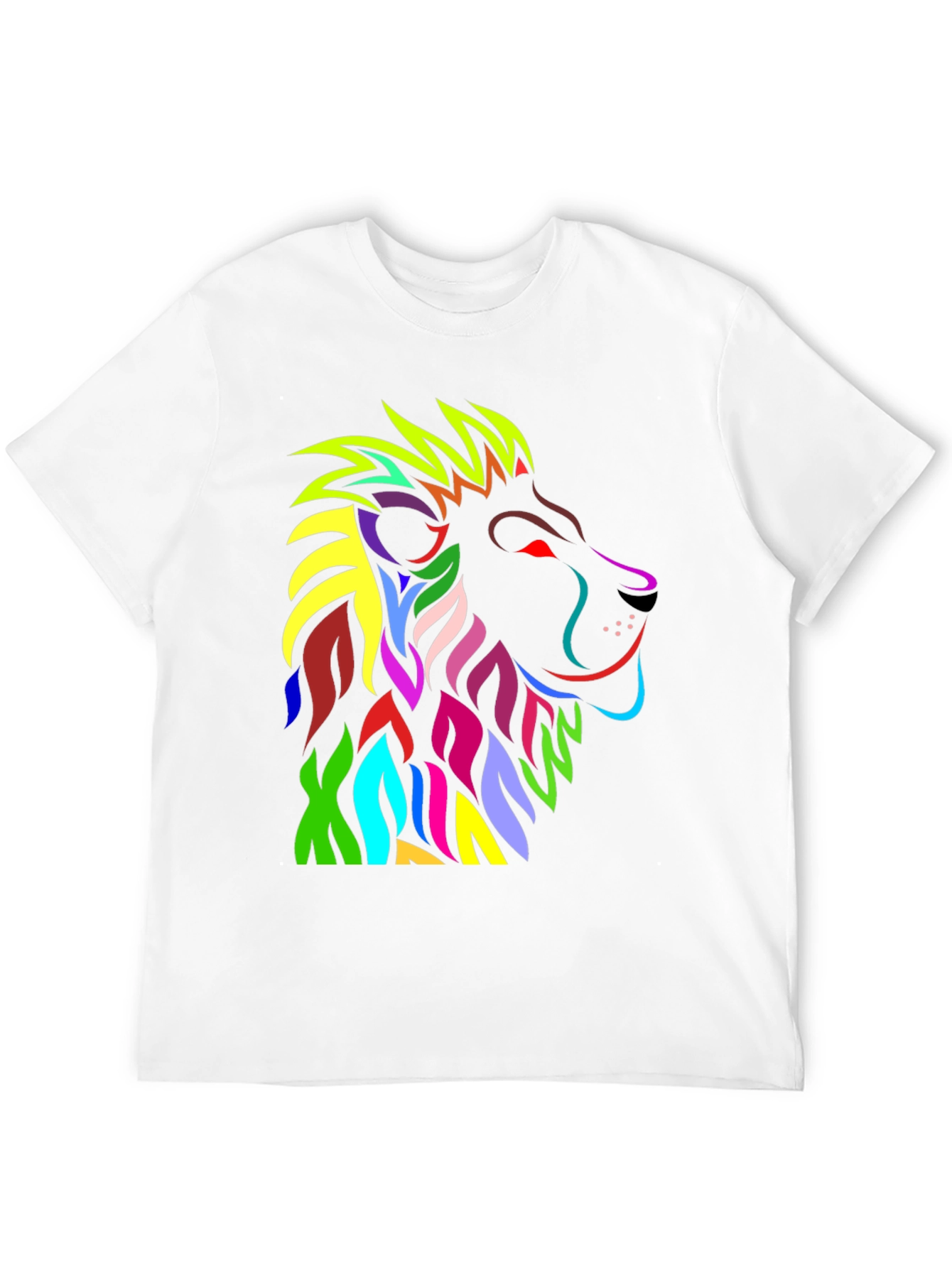 Vibrant Lion Graphic T-Shirt - Bold Colorful Design