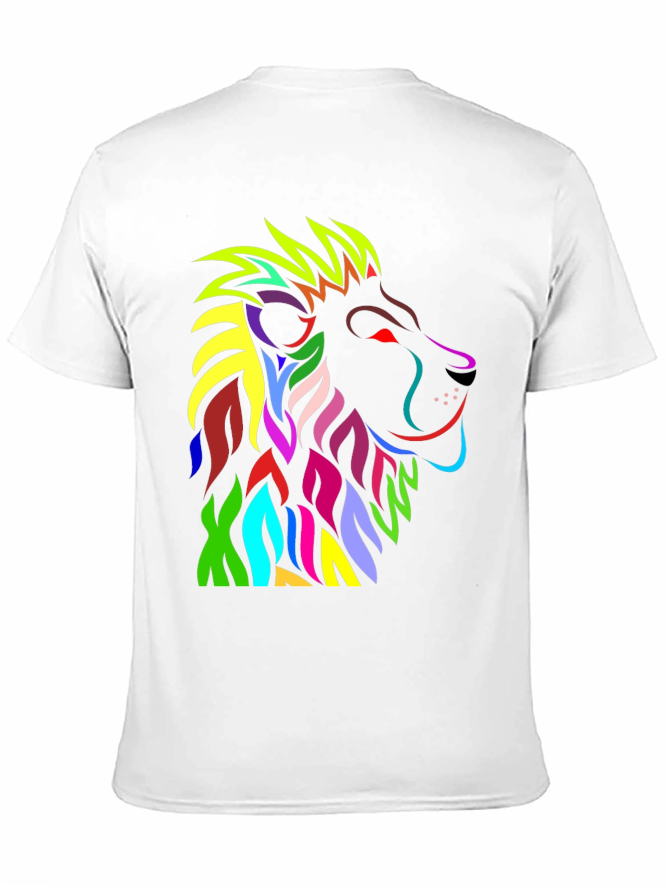 Vibrant Lion Graphic T-Shirt - Bold Colorful Design