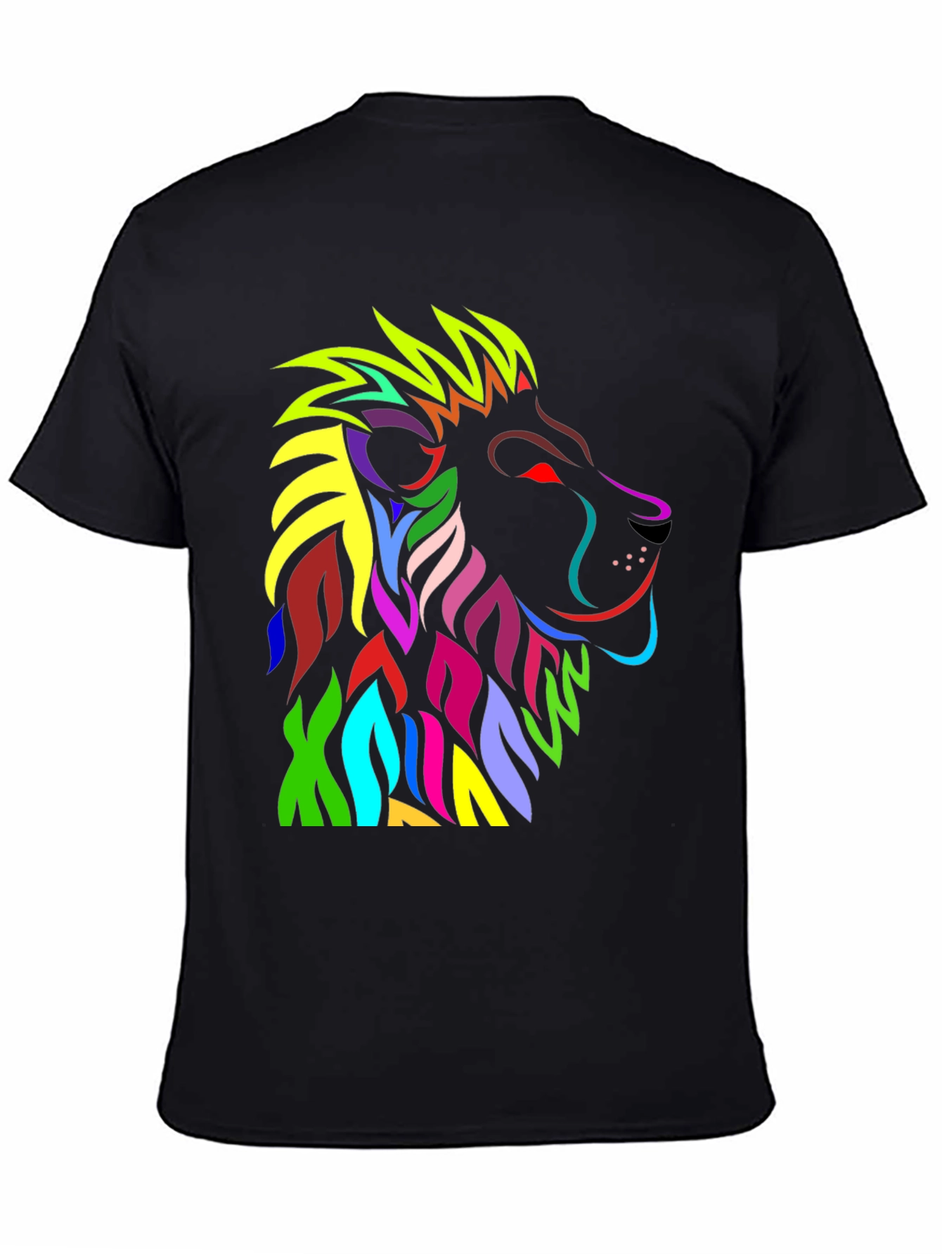 Vibrant Lion Graphic T-Shirt - Bold Colorful Design
