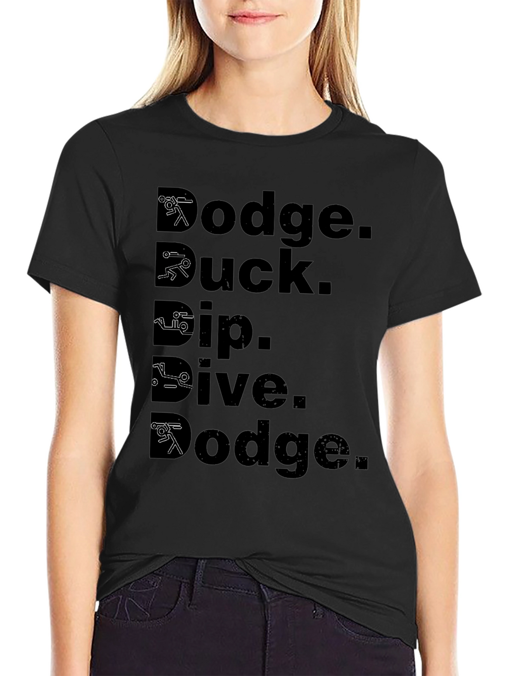 Dodge Duck Dip Dive Dodge Black T-Shirt