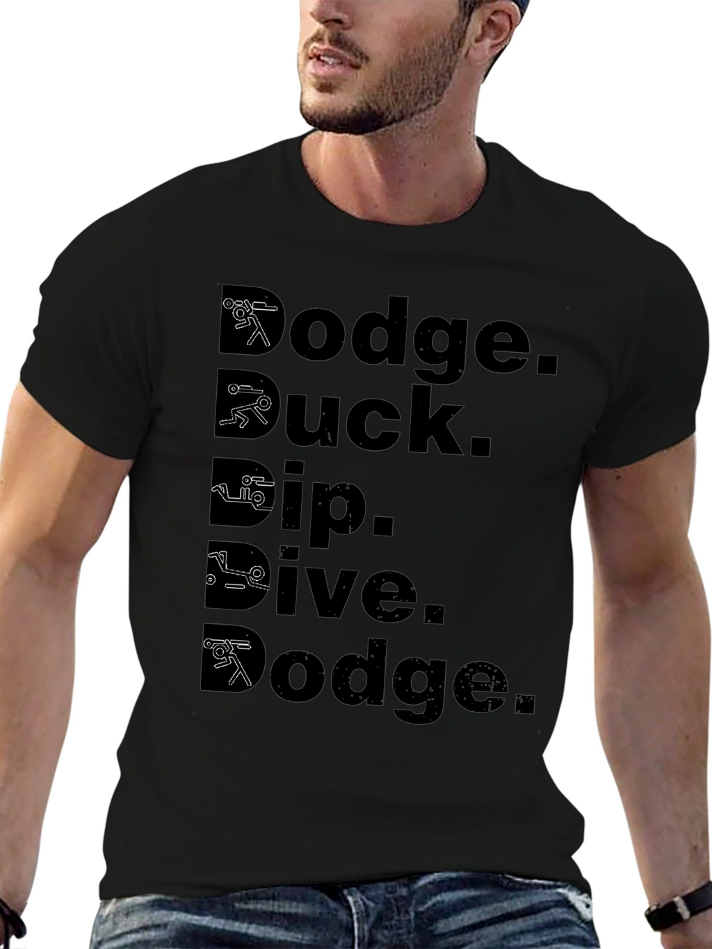 Dodge Duck Dip Dive Dodge Black T-Shirt
