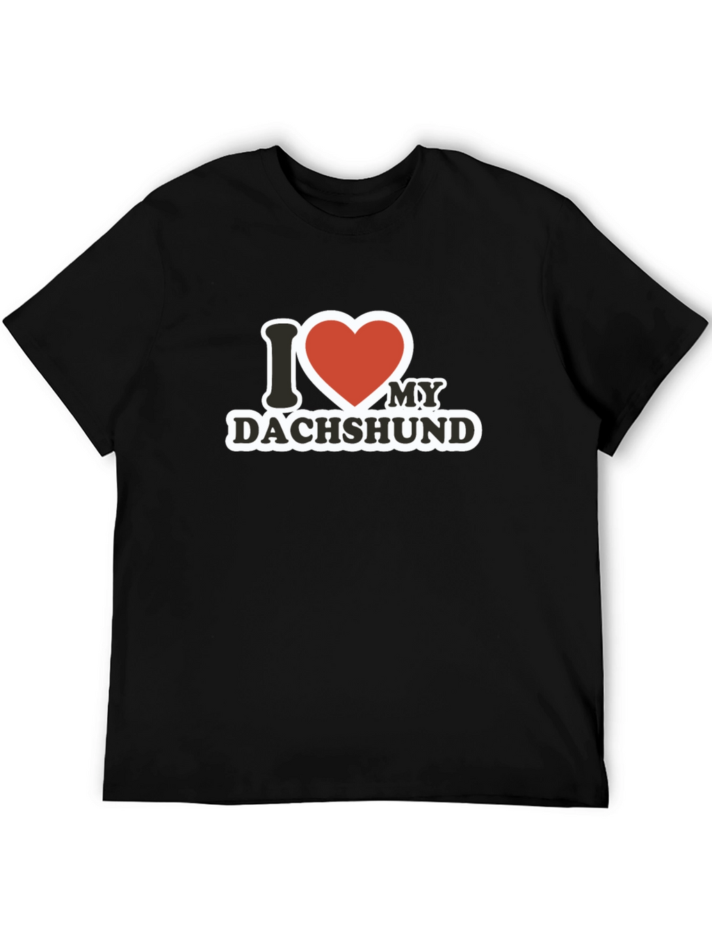 I Love My Dachshund Graphic Tee