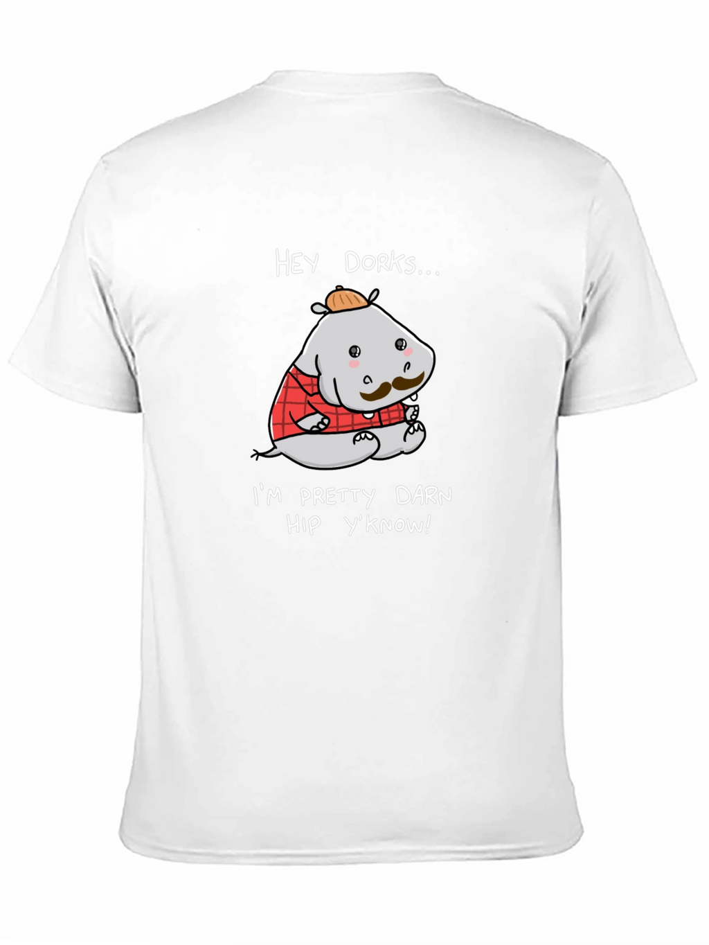 Hey Dorks Hip Hippo Graphic T-Shirt