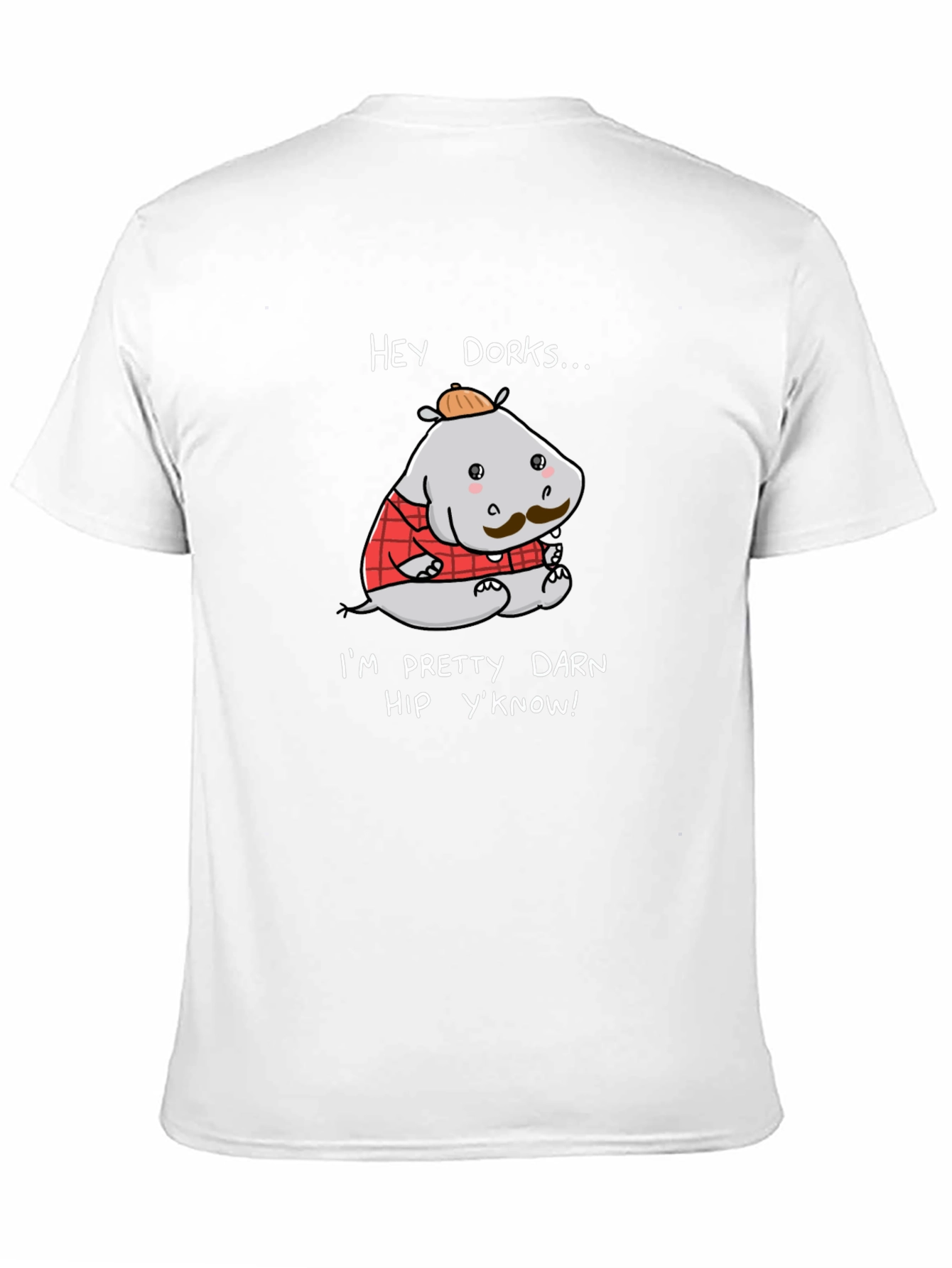 Hey Dorks Hip Hippo Graphic T-Shirt