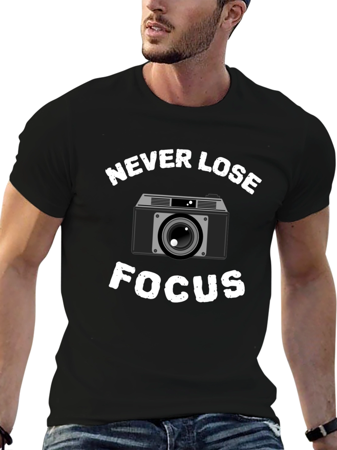 Never Lose Focus Camera Graphic T-Shirt