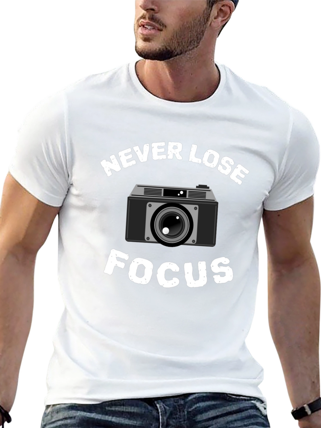 Never Lose Focus Camera Graphic T-Shirt