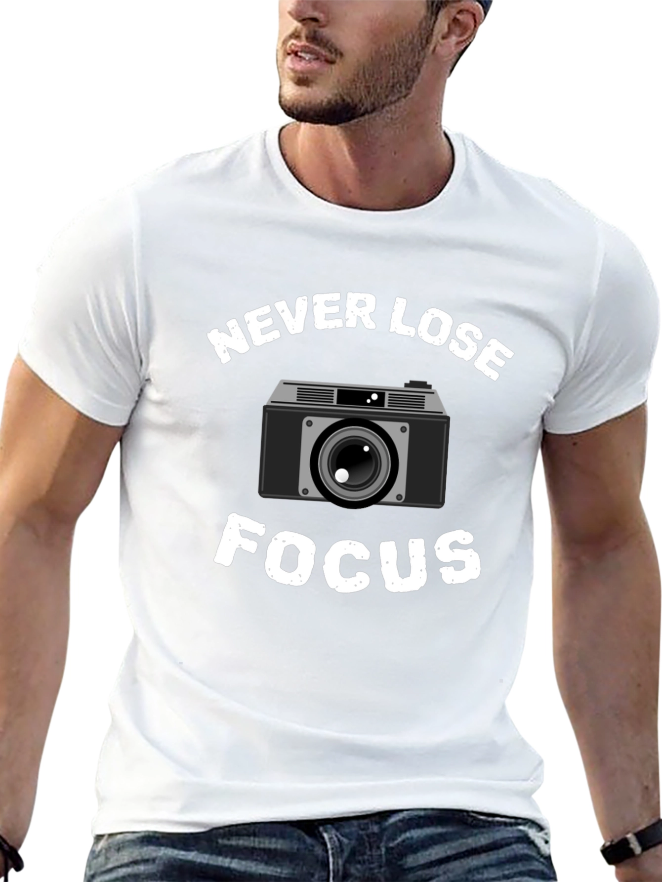 Never Lose Focus Camera Graphic T-Shirt