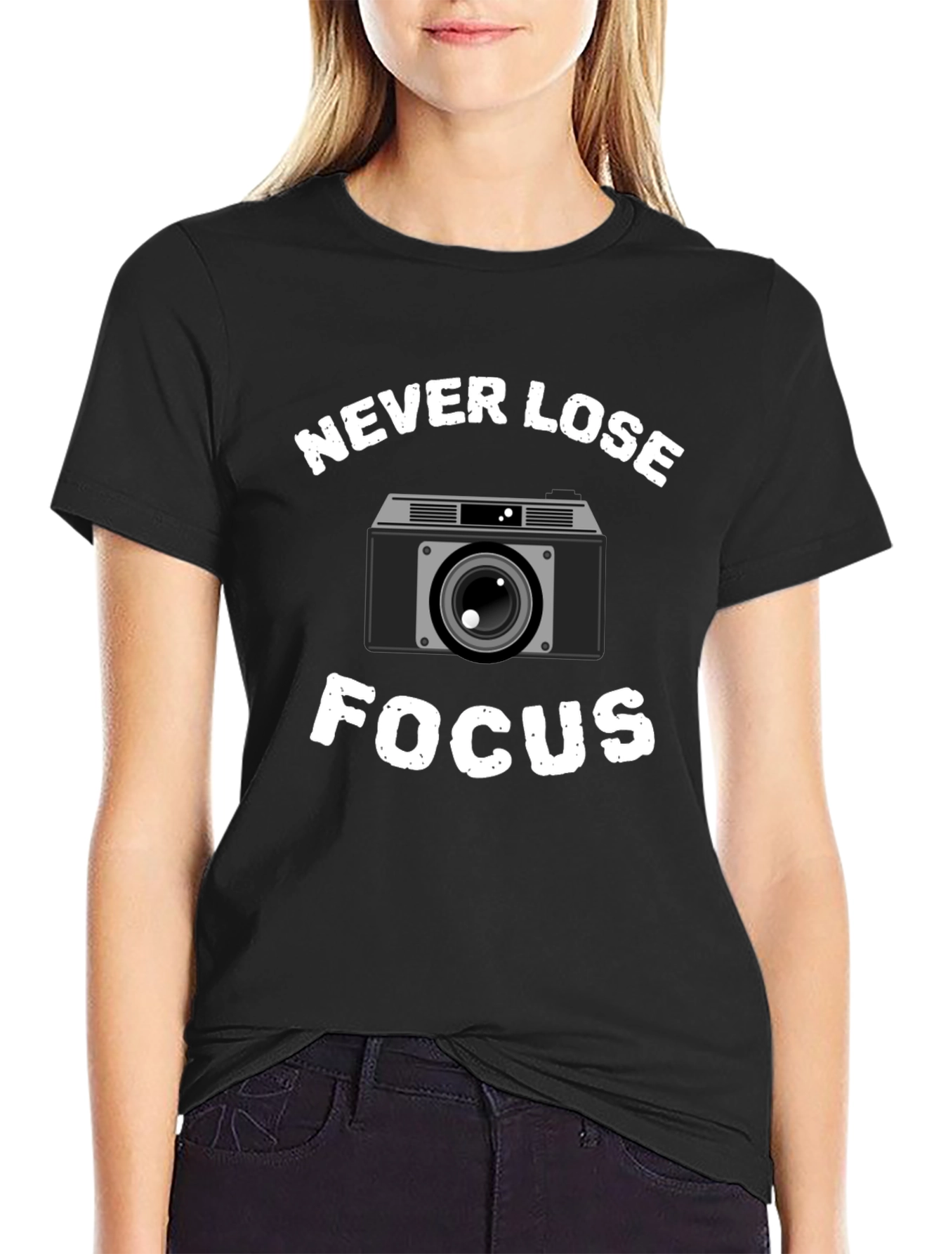 Never Lose Focus Camera Graphic T-Shirt