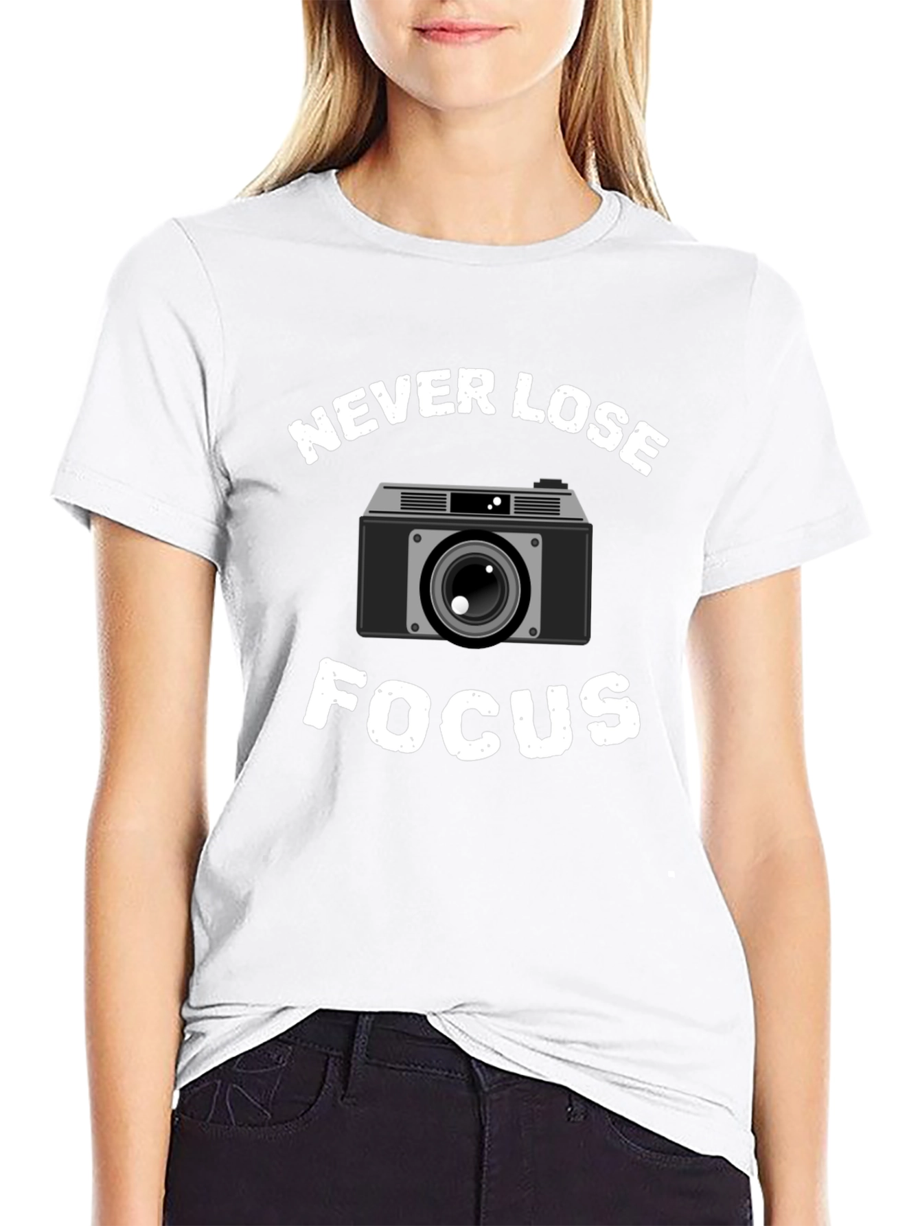 Never Lose Focus Camera Graphic T-Shirt