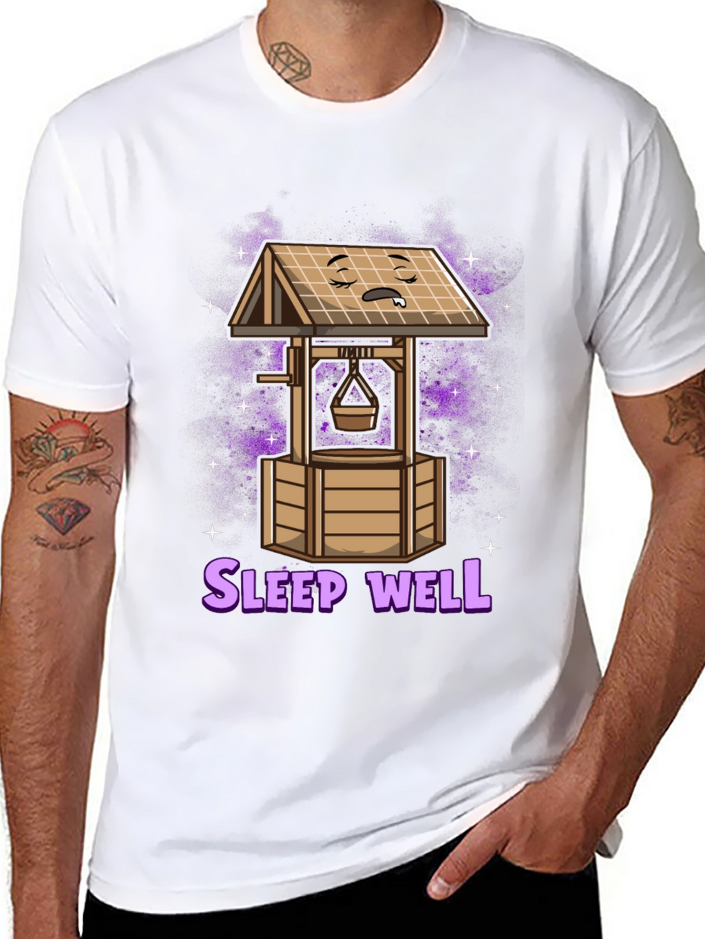 Sleep Well T-Shirt - Funny Sleeping Well Cartoon Tee