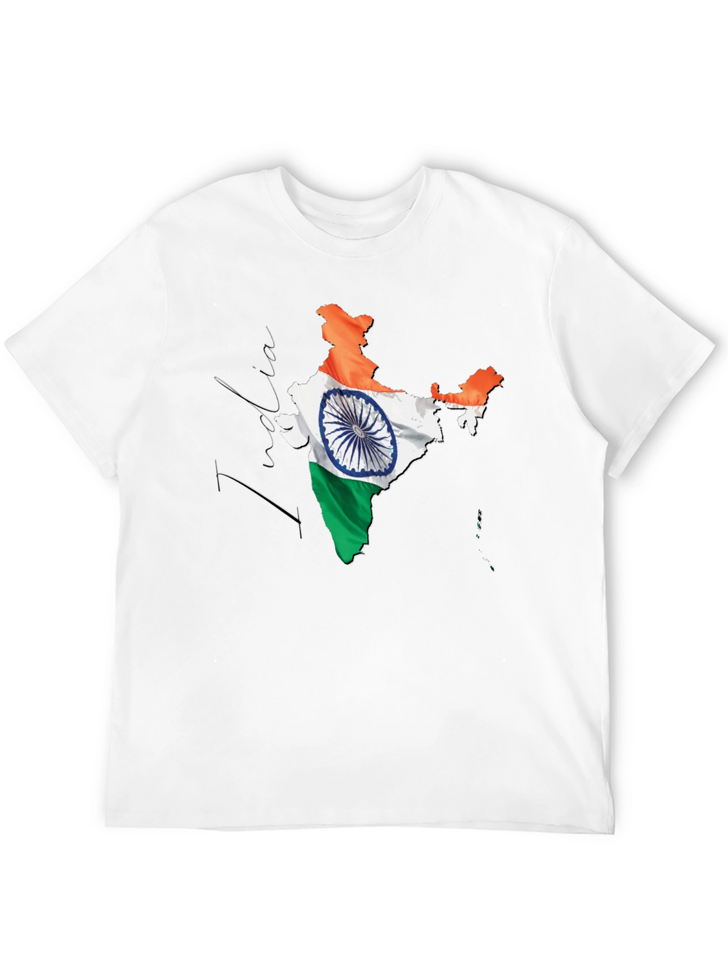 India Flag Map T-Shirt - Patriotic Graphic Tee