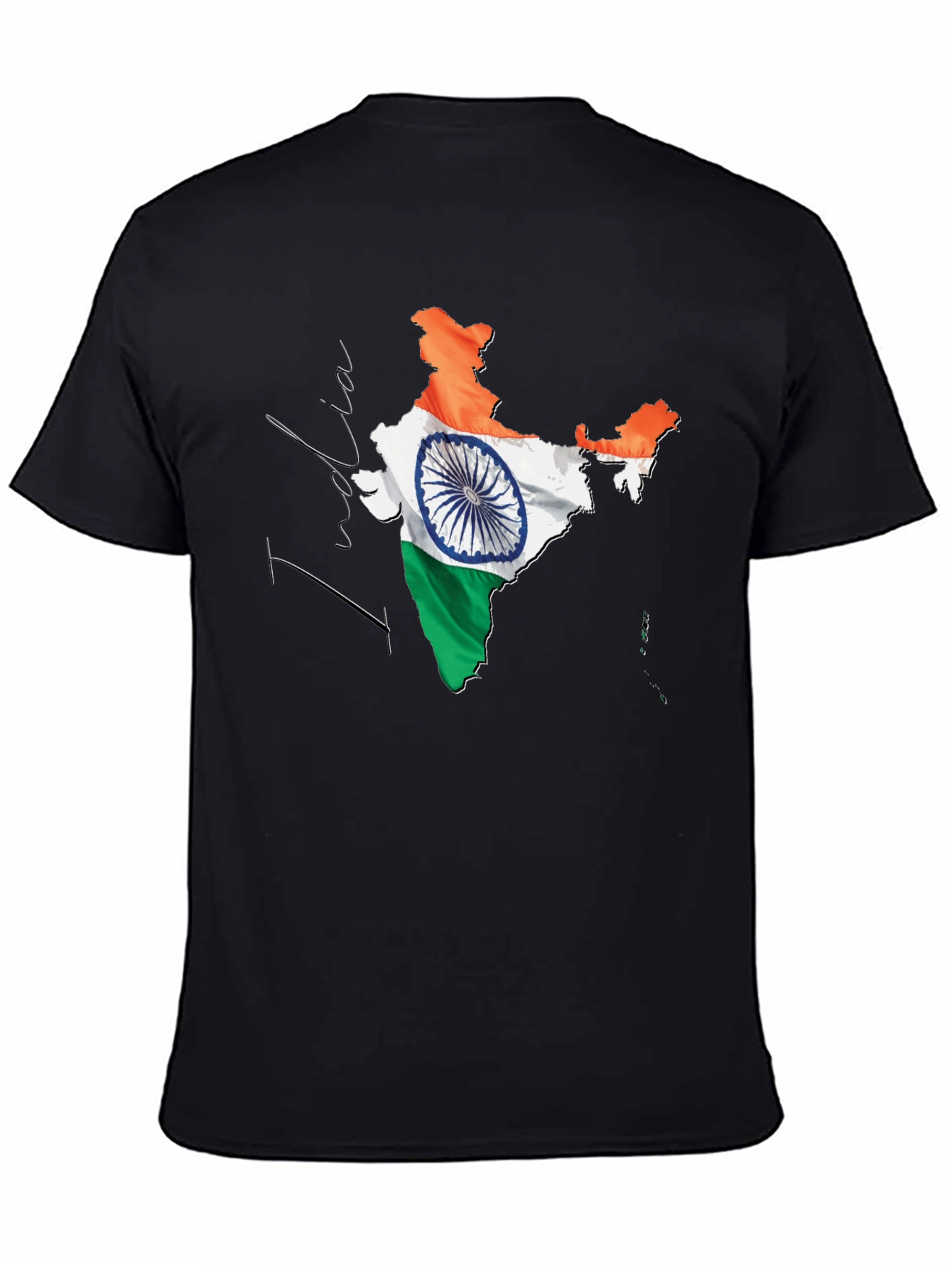 India Flag Map T-Shirt - Patriotic Graphic Tee