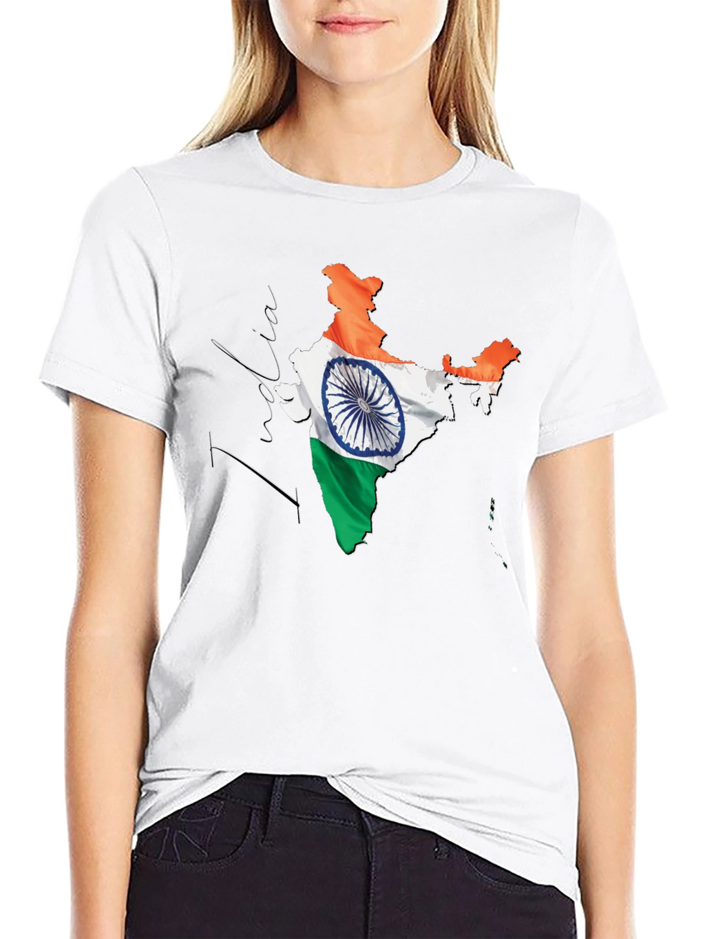 India Flag Map T-Shirt - Patriotic Graphic Tee