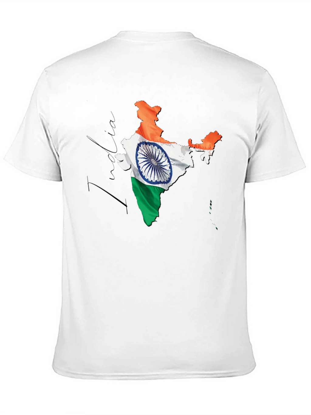 India Flag Map T-Shirt - Patriotic Graphic Tee