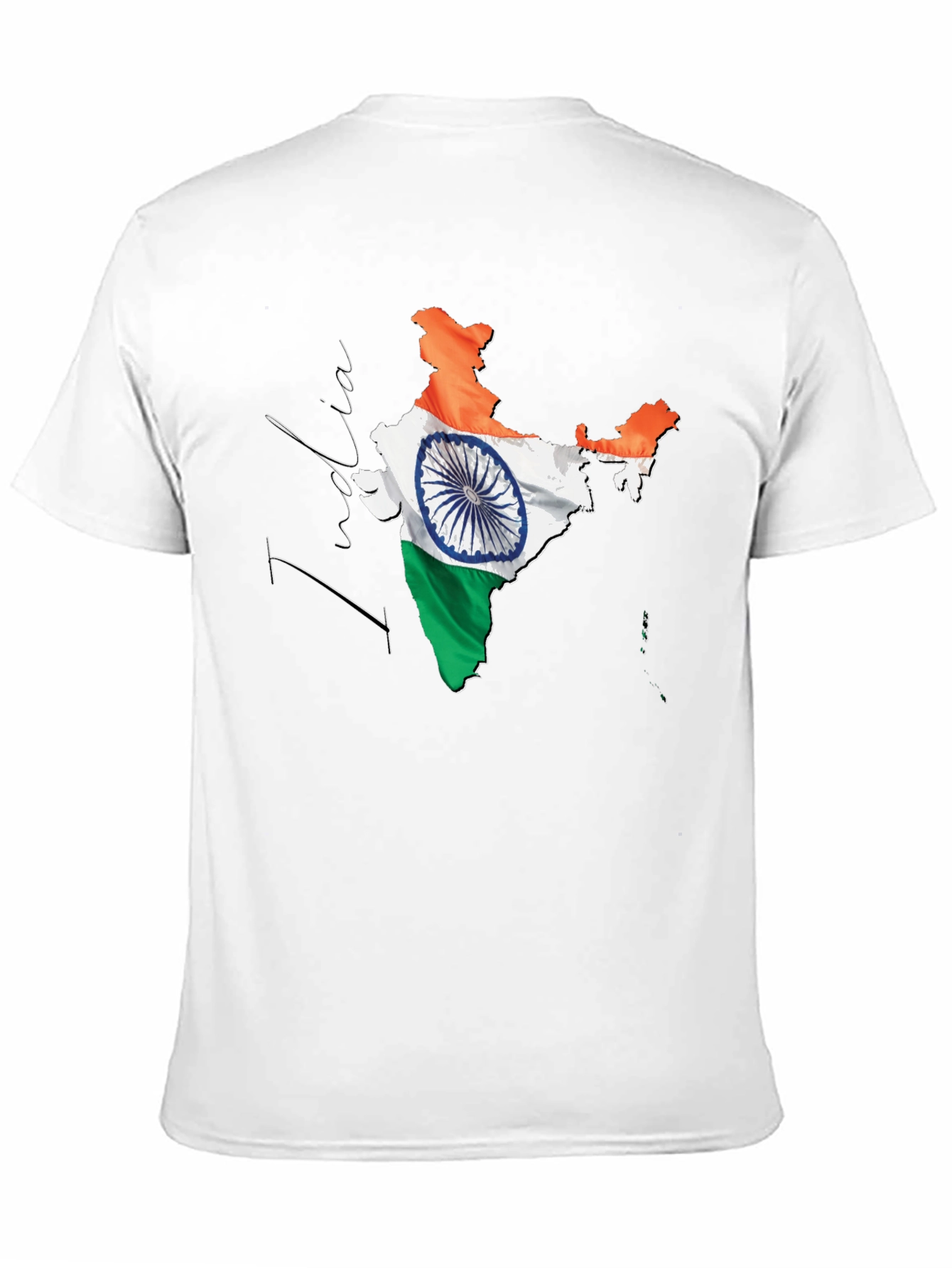 India Flag Map T-Shirt - Patriotic Graphic Tee