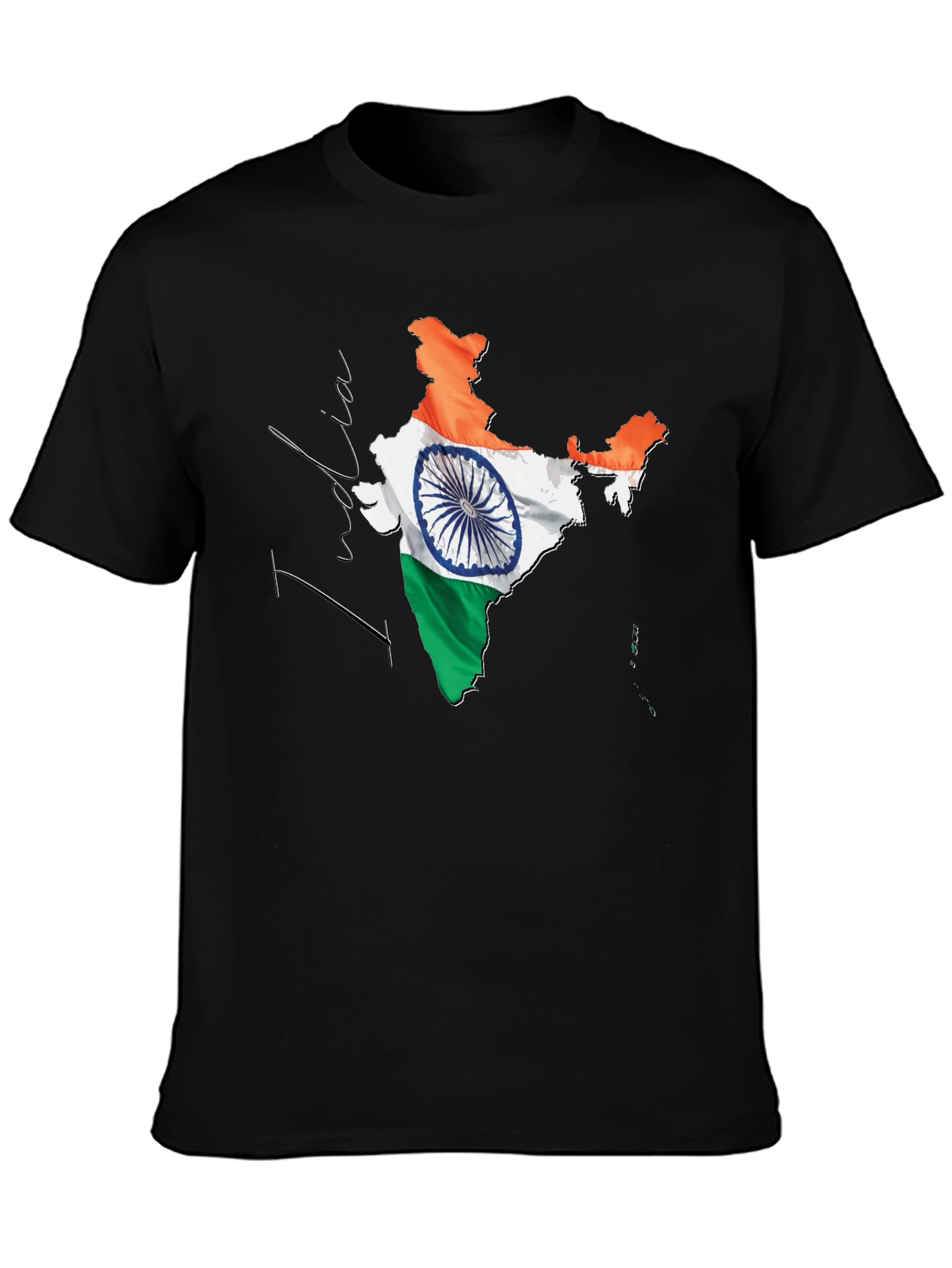 India Flag Map T-Shirt - Patriotic Graphic Tee
