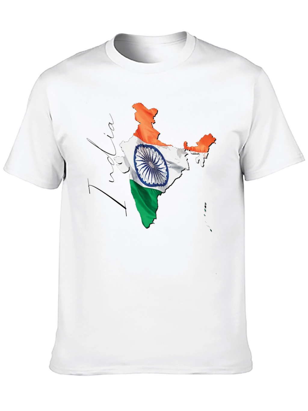 India Flag Map T-Shirt - Patriotic Graphic Tee